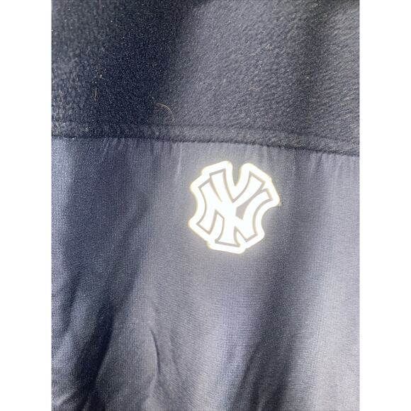 New York Yankees MLB MAJESTIC Navy Full Zip Fleece Nylon Jacket X-Large - Picture 3 of 8